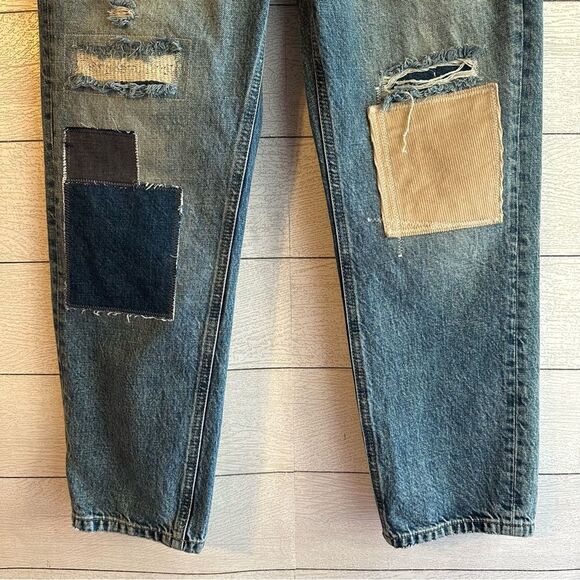 Current/Elliott Boy Genius Boyfriend Patchwork Jeans Size 27 - Picture 9 of 15